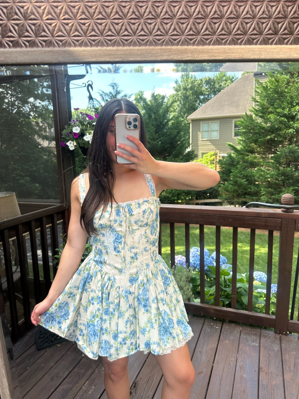 Vintage Blue Corset Dress