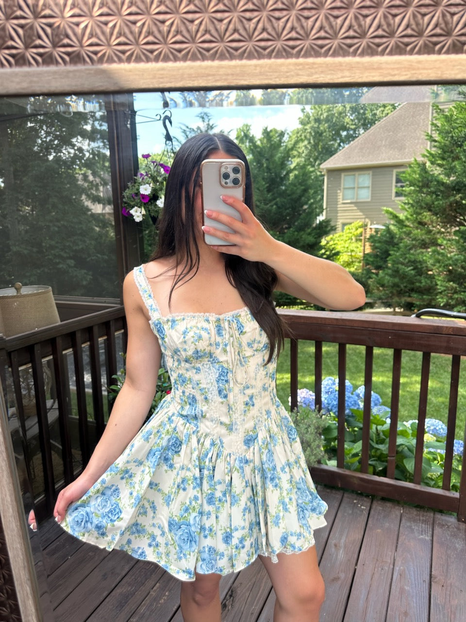 Vintage Blue Corset Dress