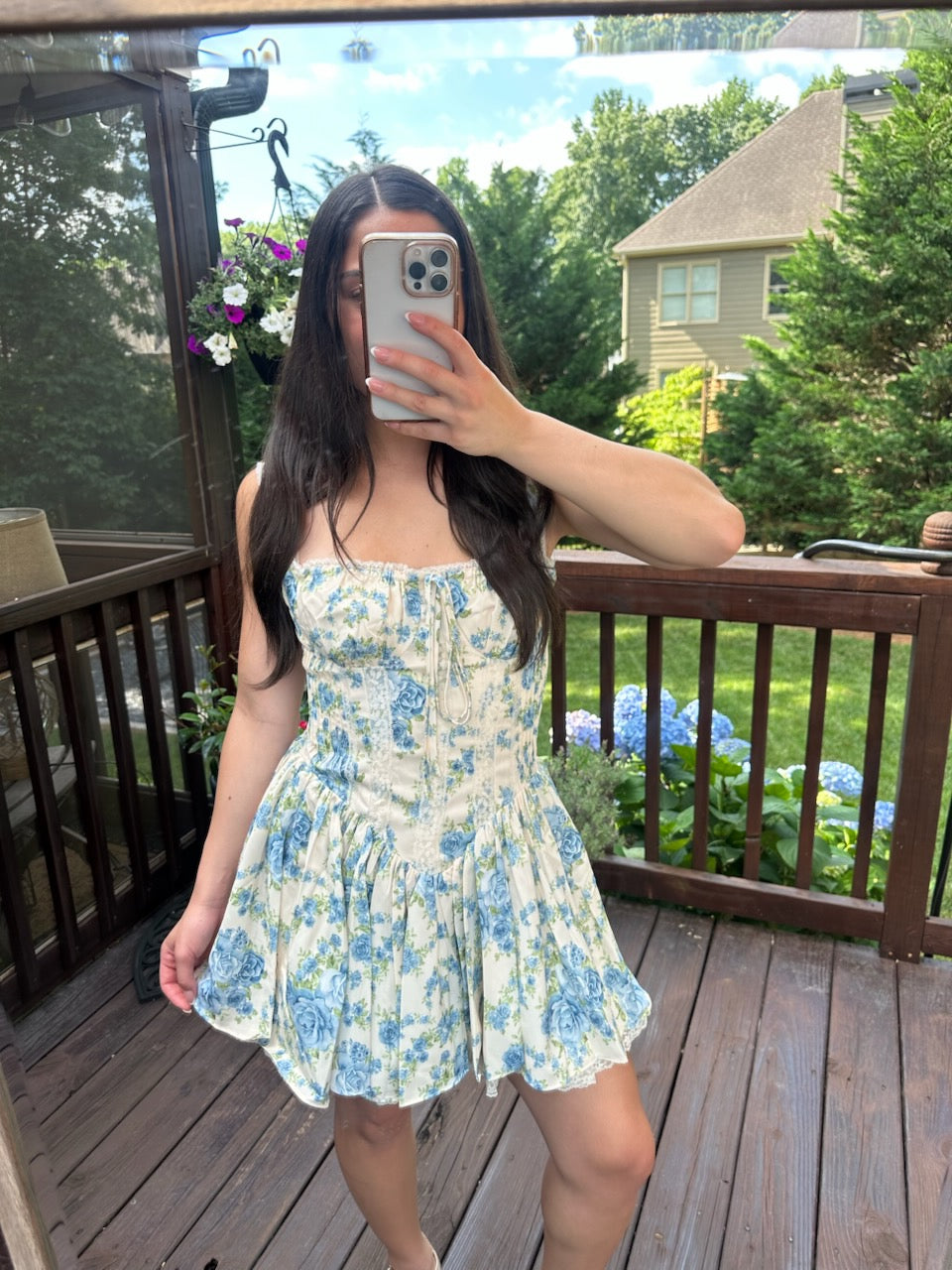Vintage Blue Corset Dress