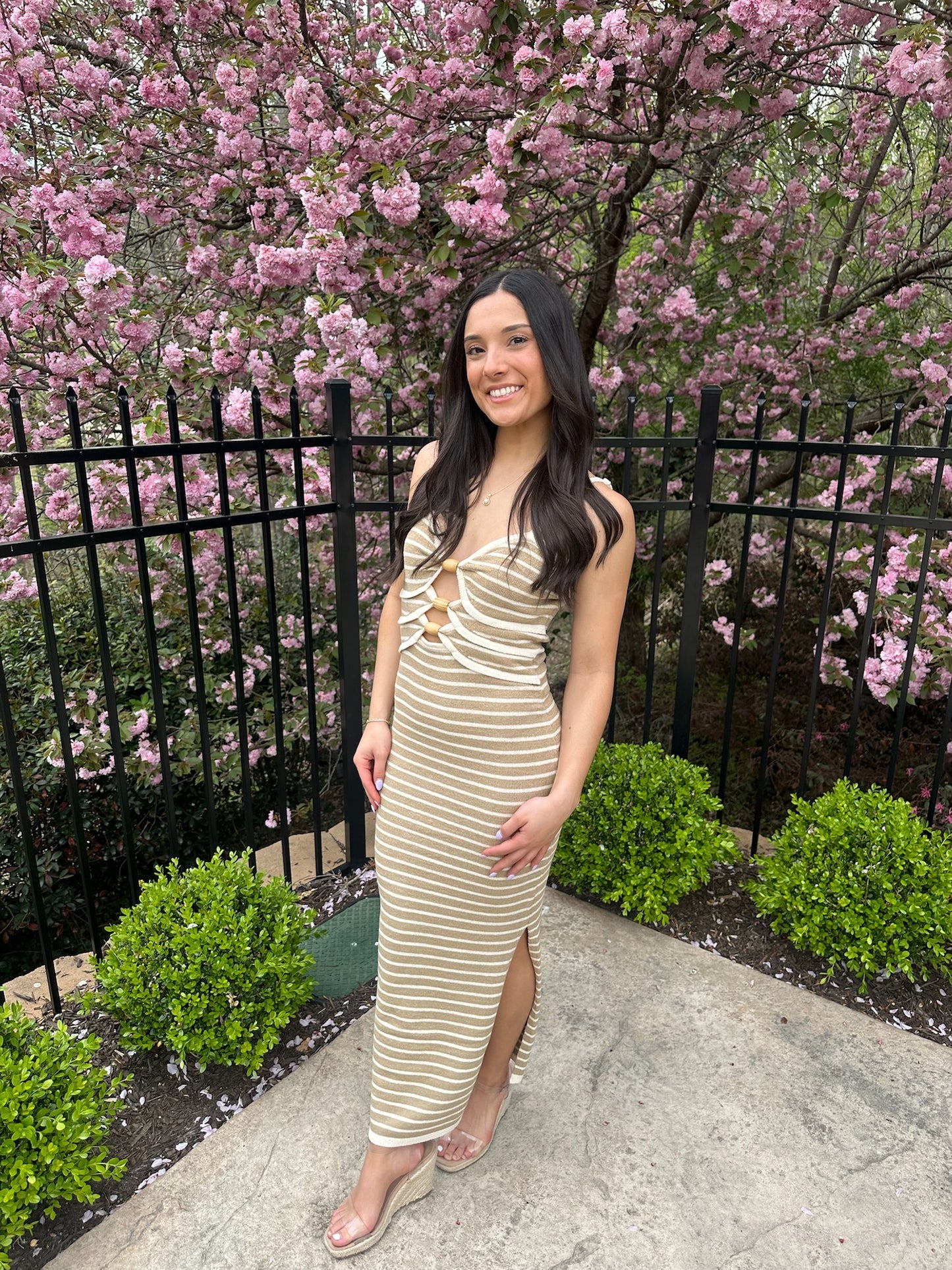 Sandra Striped Midi Dress